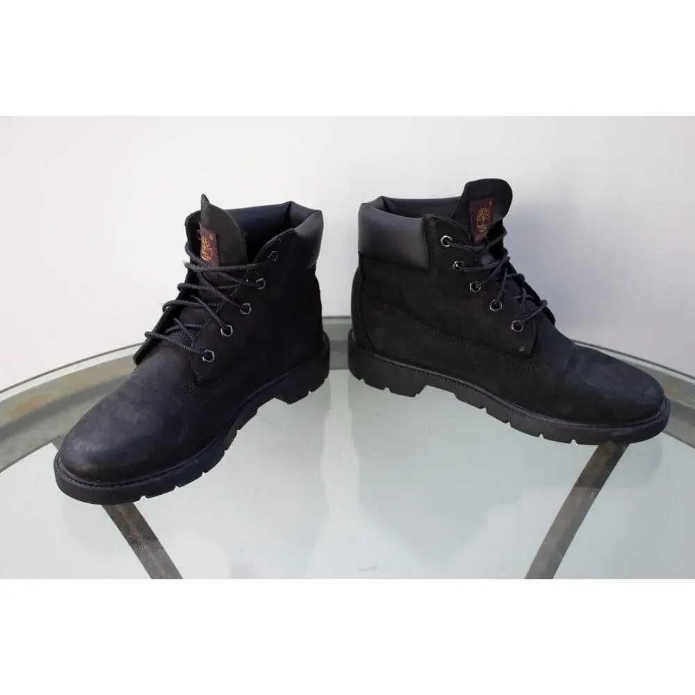 Timberland Junior 6-Inch Premium Waterproof Boot Black Leather 10910 Big Boy 5